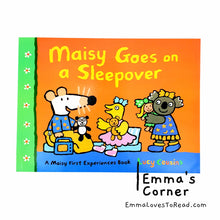 Load image into Gallery viewer, Maisy Goes on a Sleepover by Lucy Cousins PB