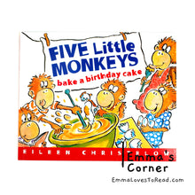Load image into Gallery viewer, Five Little Monkeys Bake a Birthday Cake by Eileen Christelow PB