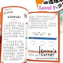 Load image into Gallery viewer, Chinese Reading Comprehension Practice for Primary 2 阅读理解 with Hanyu Pinyin HYPY CHI (3 books)
