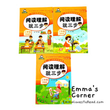 Load image into Gallery viewer, Chinese Reading Comprehension Practice for Primary 2 阅读理解 with Hanyu Pinyin HYPY CHI (3 books)