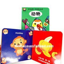 Load image into Gallery viewer, 宝宝的第一本洞洞认知书 Baby's First Bilingual Interactive Cognitive Board Book