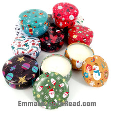 Load image into Gallery viewer, Essential Oil Infused Soy Wax Aromatic Candle - Christmas Metal Tin