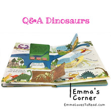 Load image into Gallery viewer, Usborne Lift-The-Flap Questions and Answers about Dinosaurs