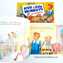 Load image into Gallery viewer, Five Little Monkeys Go Shopping by Eileen Christelow Children Picture Book PB