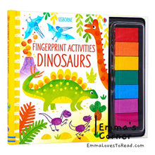 Load image into Gallery viewer, Usborne Fingerprint Activities: Dinosaurs
