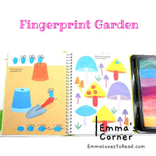 Load image into Gallery viewer, Usborne Fingerprint Activities: Garden
