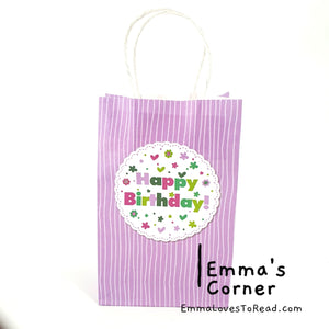 Birthday Kraft Paper Bag Goodie Bag Gift Bag (5pcs)