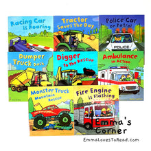 Load image into Gallery viewer, Busy Wheels Monster Truck Mountain Rescue Series by Martha Lightfoot (10 books)
