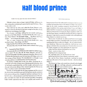 Harry Potter and The Half-Blood Prince (Book 6)