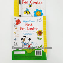 Load image into Gallery viewer, Usborne Wipe-Clean Activity Book - First Pen Control
