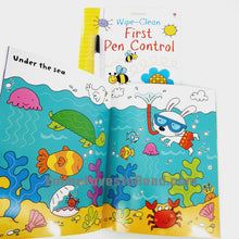 Load image into Gallery viewer, Usborne Wipe-Clean Activity Book - First Pen Control
