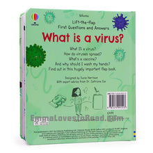 Load image into Gallery viewer, Usborne Lift-The-Flap First Questions &amp; Answers : What is a Virus? Board Book
