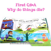 Load image into Gallery viewer, Usborne Lift-The-Flap First Questions &amp; Answers : Why do things die? Board Book
