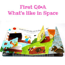 Load image into Gallery viewer, Usborne Lift-The-Flap First Questions &amp; Answers : What&#39;s it like in space? Board Book
