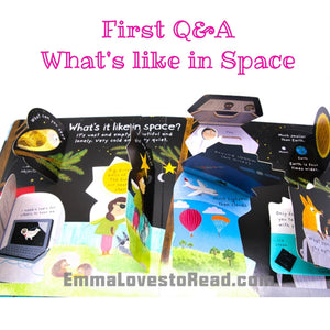 Usborne Lift-The-Flap First Questions & Answers : What's it like in space? Board Book