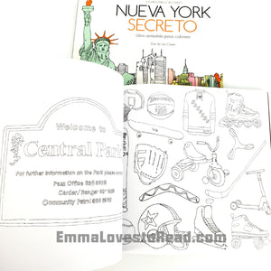 Nueva York Secreto (New York Secret) Spanish Colouring Book