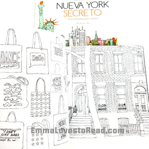 Nueva York Secreto (New York Secret) Spanish Colouring Book