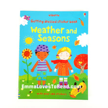 Load image into Gallery viewer, Usborne Getting Dressed Sticker Book: Weather and Seasons
