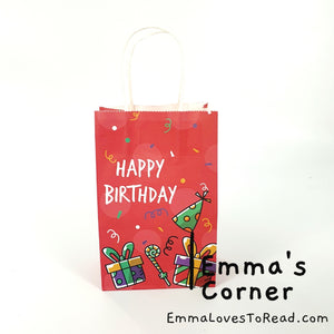 Birthday Kraft Paper Bag Goodie Bag Gift Bag (5pcs)