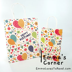 Birthday Kraft Paper Bag Goodie Bag Gift Bag (5pcs)