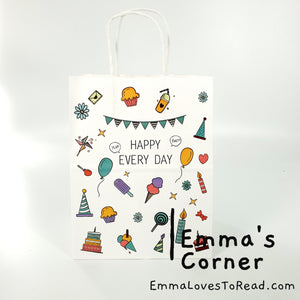 Birthday Kraft Paper Bag Goodie Bag Gift Bag (5pcs)