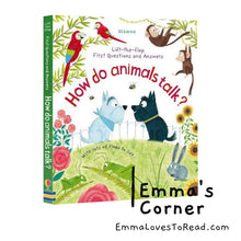 Load image into Gallery viewer, Usborne Lift-the-Flap First Questions and Answers: How Do Animals Talk? Board Book
