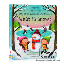 Load image into Gallery viewer, Usborne Lift-The-Flap Very First Questions &amp; Answers : What is Snow? Board Book
