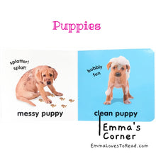 Load image into Gallery viewer, DK Baby Touch and Feel Puppies Baby Board Book
