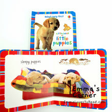 Load image into Gallery viewer, Usborne Baby&#39;s Very First Little Book of Little Puppies Board Book
