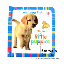 Load image into Gallery viewer, Usborne Baby&#39;s Very First Little Book of Little Puppies Board Book
