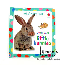 Load image into Gallery viewer, Usborne Baby&#39;s Very First Little Book of Little Bunnies Board Book
