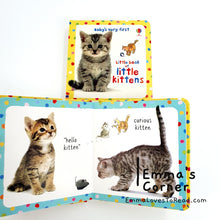 Load image into Gallery viewer, Usborne Baby&#39;s Very First Little Book of Little Kittens Board Book
