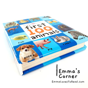 First 100 Animals Padded Board Book by Priddy Baby