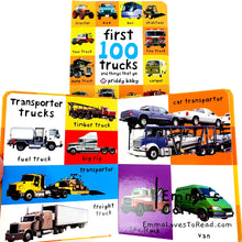 Load image into Gallery viewer, First 100 Trucks Padded Board Book by Priddy Baby
