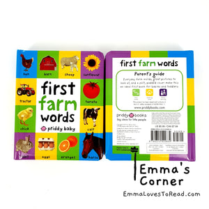 First Farm Words Board Book by Priddy Baby