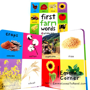 First Farm Words Board Book by Priddy Baby