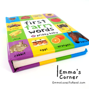 First Farm Words Board Book by Priddy Baby