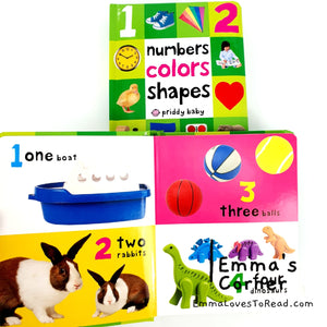 Numbers Colors Shapes Padded Board Book by Priddy Baby