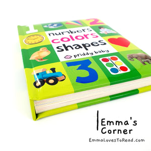 Numbers Colors Shapes Padded Board Book by Priddy Baby