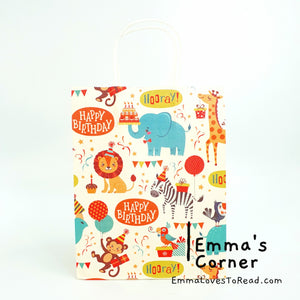 Birthday Kraft Paper Bag Goodie Bag Gift Bag (5pcs)