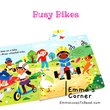 Load image into Gallery viewer, Campbell Busy Book: Busy Bikes Interactive Board Book
