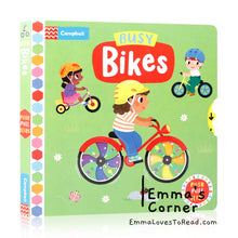 Load image into Gallery viewer, Campbell Busy Book: Busy Bikes Interactive Board Book
