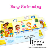 Load image into Gallery viewer, Campbell Busy Book: Busy Swimming Interactive Board Book
