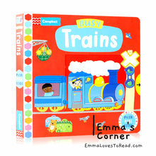 Load image into Gallery viewer, Campbell Busy Book: Busy Trains Interactive Board Book
