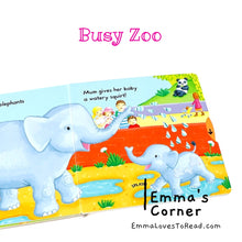 Load image into Gallery viewer, Campbell Busy Book: Busy Zoo Interactive Board Book
