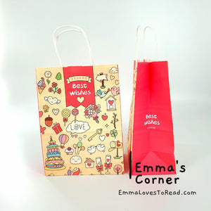 Birthday Kraft Paper Bag Goodie Bag Gift Bag (5pcs)