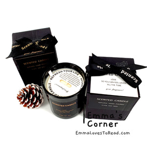 Tea Aroma Hand Poured Aromatherapy Essential Oil Soy Wax Candle (Black Ceramic)