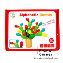 Load image into Gallery viewer, Balancing Cactus with Alphabets Wooden Toy
