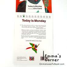 Load image into Gallery viewer, *Paperback* Today is Monday by Eric Carle PB
