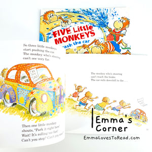 Five Little Monkeys Wash the Car by Eileen Christelow PB